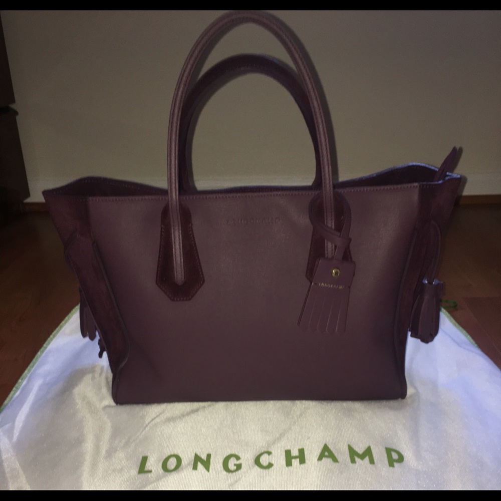 Longchamp “Made in France” medium Penelope Fantaisie in Burgundy - Picture 2 of 9